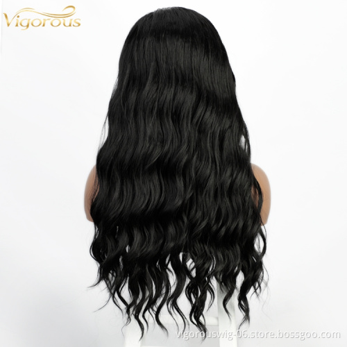 Synthetic Natural Hair Headband Wig Heat resistant Black Color Body Wave Curly Kinky Straight Free Sample Grip Headband Wig